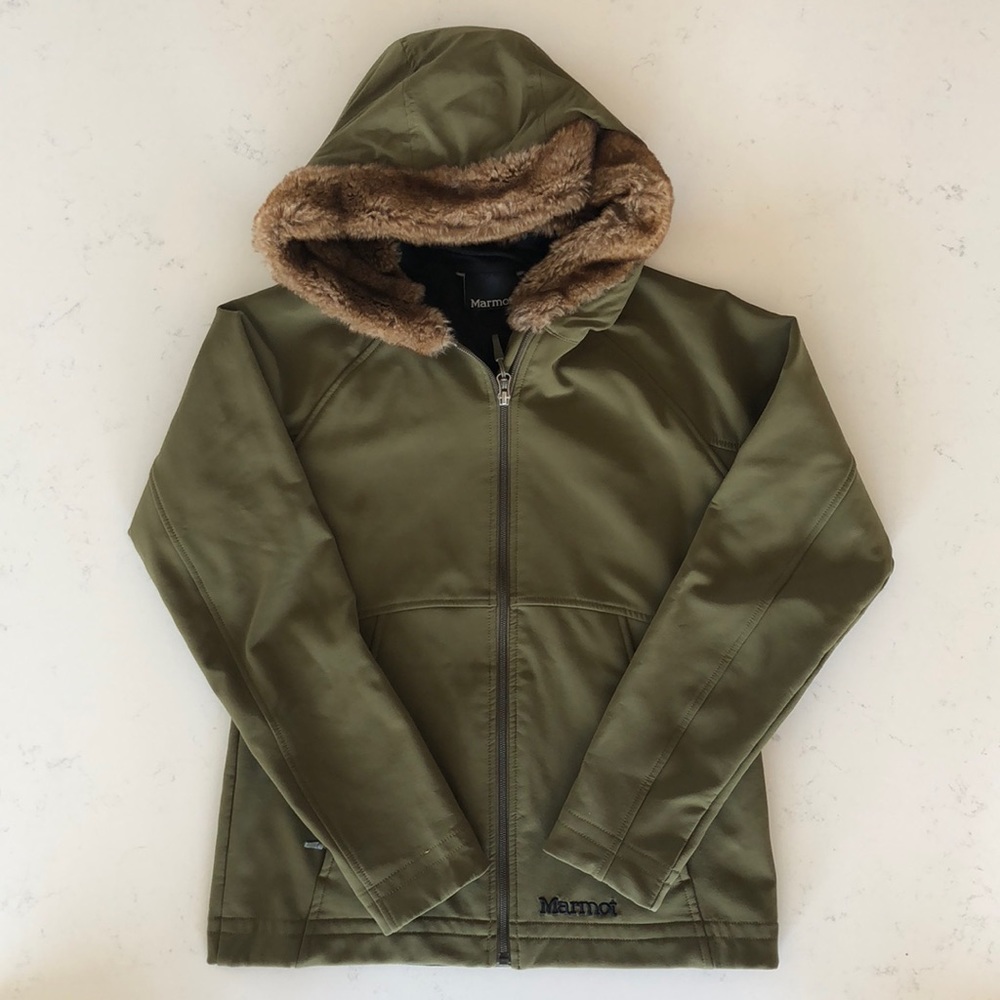 MARMOT medium weight full zip hooded jacket